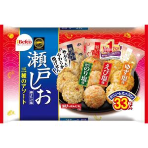 Befco Seto Shio Senbei Rice Crackers 3 Flavors Assortment 33 Pieces