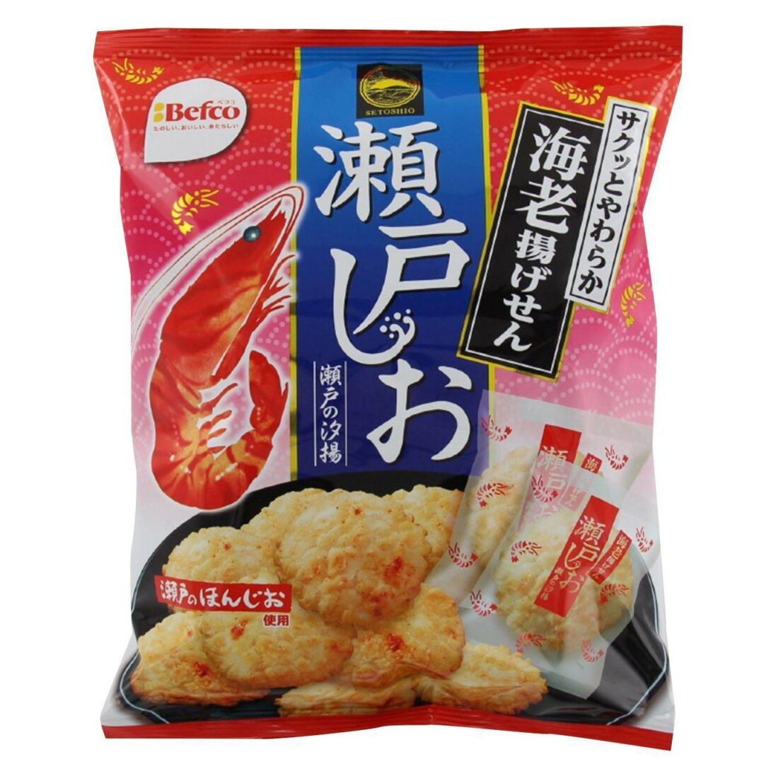 Befco Seto Shio Senbei Rice Crackers Shrimp Flavor 88g
