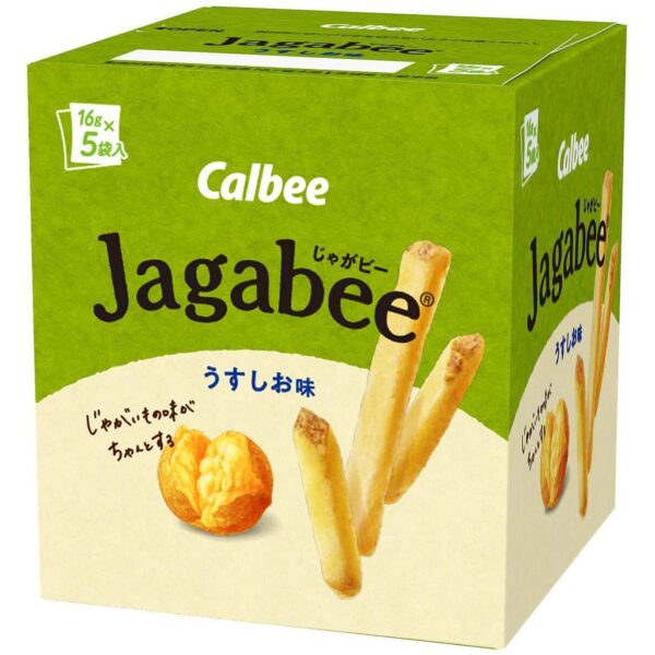 Calbee Jagabee Potato Sticks Snack Lightly Salted (Pack of 5 Boxes)