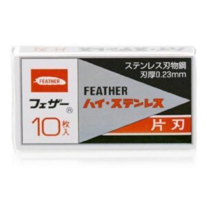 Feather Hi-Stainless Single Edge Razor Blade Refills 10 Blades