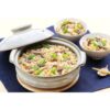 Ginpo Hanamishima Donabe Casserole Earthen Pot IH Compatible nｺ7