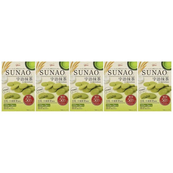 Glico Sunao Matcha Green Tea Cookies 5 Boxes