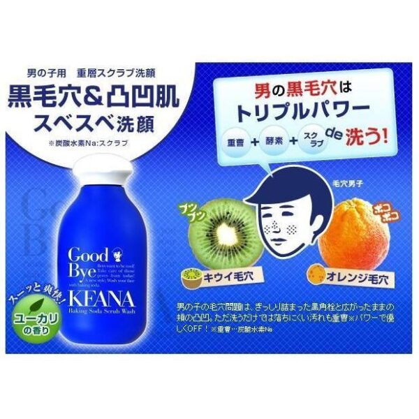 Ishizawa Lab Keana Nadeshiko Baking Soda Scrub Face Wash for Men 100g