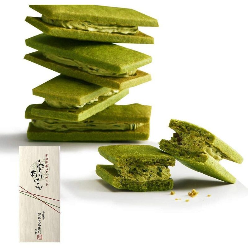 Itohkyuemon Uji Matcha Butter Sand Matcha Sandwich Biscuit 5 Pieces