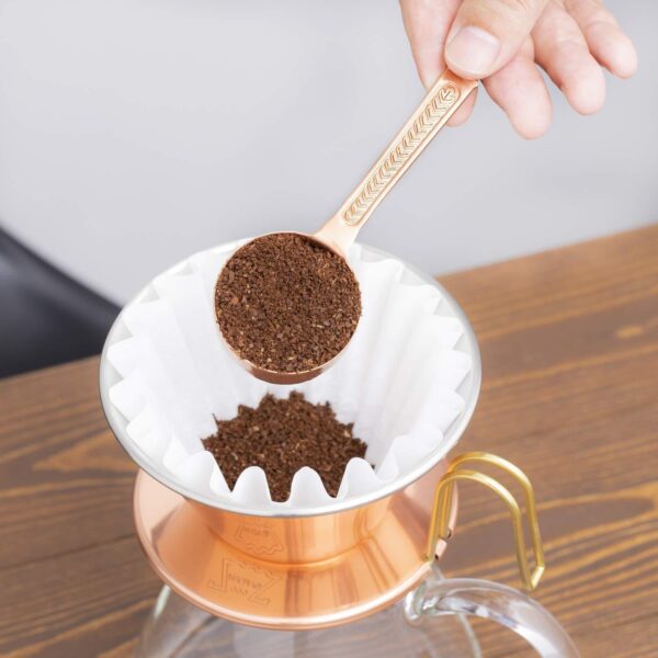 Kalita Copper Wave Coffee Dripper + Glass Server + Paper Filters Set