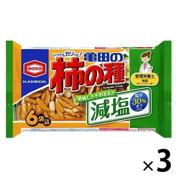 Kameda Kakinotane Low-Sodium Rice Crackers Peanuts Mix 173g x 3 Bags