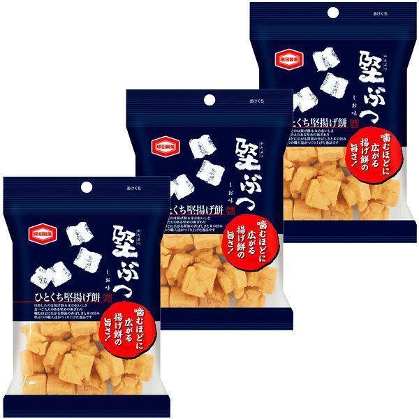 Kameda Katabutsu Salted Fried Rice Crackers Senbei 48g x 3 Bags