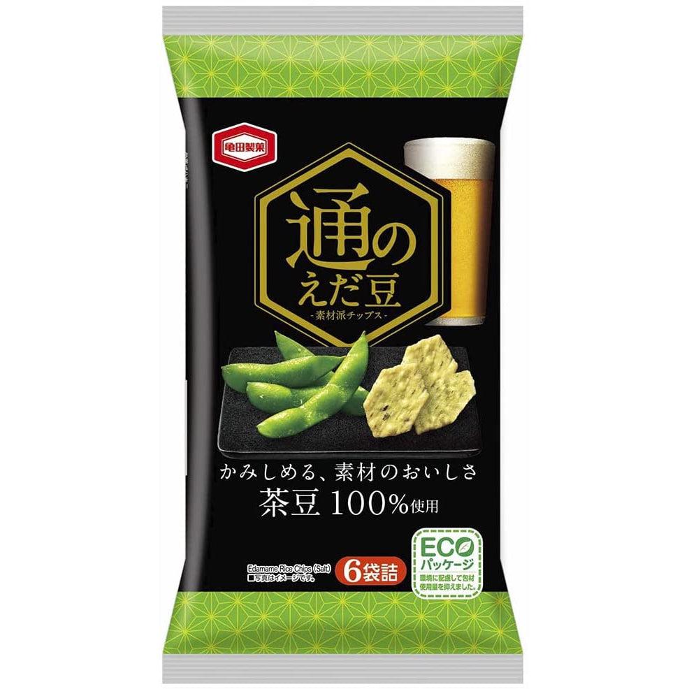 Kameda Tsuno Edamame Rice Crackers 70g (Box of 12 Bags)