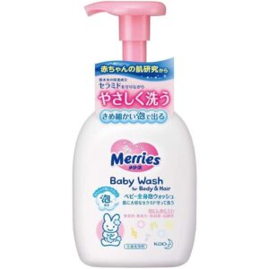 Kao Merries Baby Foaming Wash for Body and Hair 400ml