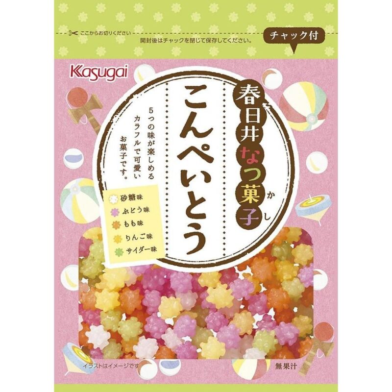 Kasugai Konpeito Japanese Sugar Candy 5 Flavors Assortment 85g