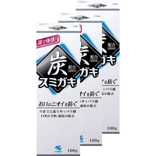 Kobayashi Sumigaki Charclean Japanese Charcoal Toothpaste (Pack of 3)