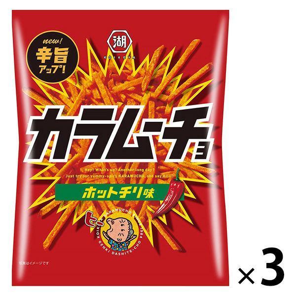 Koikeya Karamucho Hot Chili Potato Sticks 105g (Pack of 3 Bags)