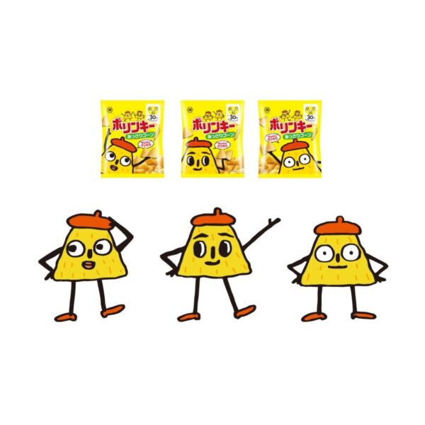 Koikeya Polinky Corn Soup Chips Japanese Corn Snack 60g (Pack of 3)