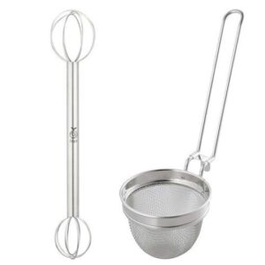 Leye Measuring Miso Whisk Muddler & Shimomura Strainer Set