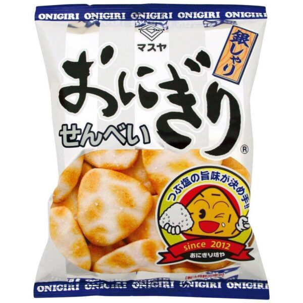 Masuya Onigiri Senbei Salty Rice Crackers Snack (Box of 12 Bags)