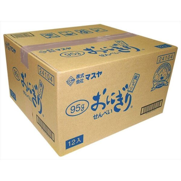 Masuya Onigiri Senbei Salty Rice Crackers Snack (Box of 12 Bags)