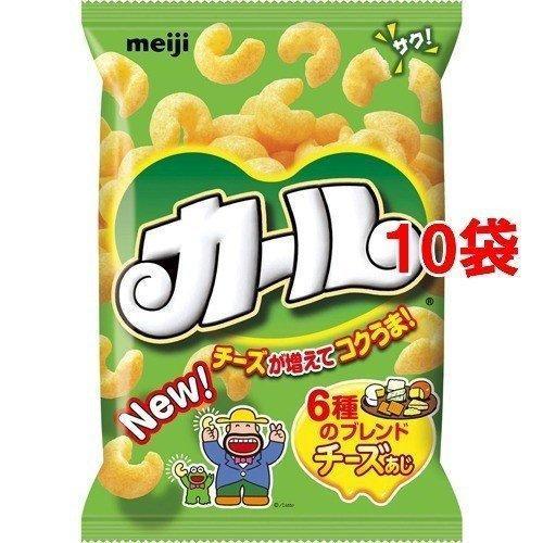 Meiji Karl Cheese Curls Corn Puff Snack (Box of 10 Bags)