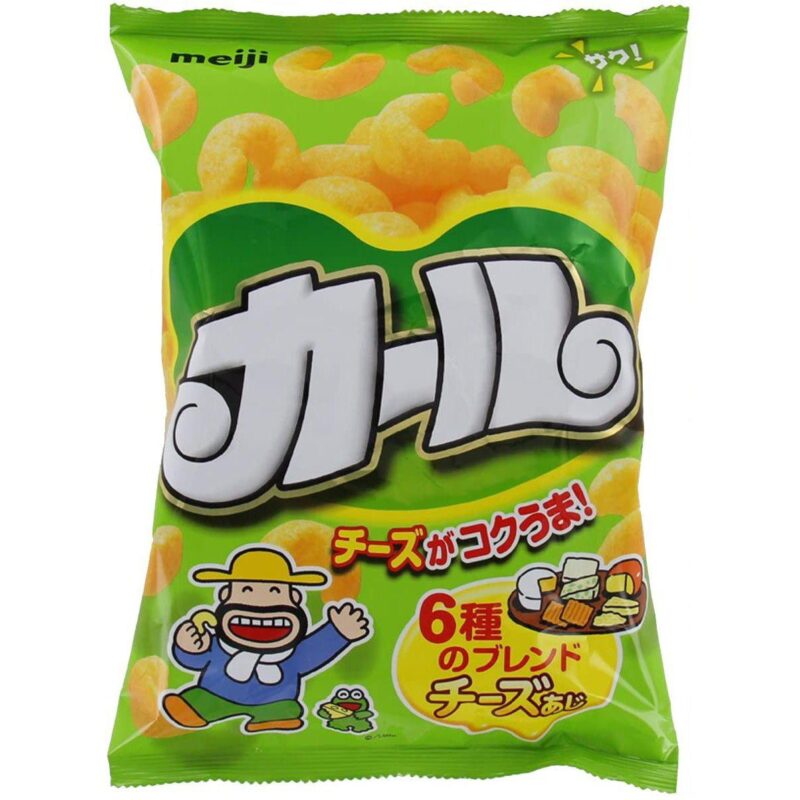 Meiji Karl Cheese Curls Corn Puff Snack (Box of 10 Bags)