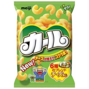 Meiji Karl Corn Puff Snack Cheese & Light Salt Flavors (Pack of 2 Bags)