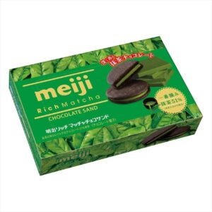 Meiji Rich Matcha Chocolate Sand Matcha Sandwich Biscuit (Pack of 5 Boxes)