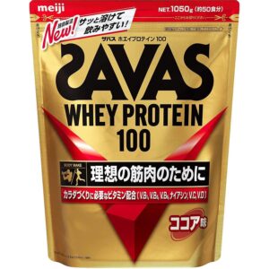 Meiji Savas Whey Protein 100 Supplement Cocoa Flavor 1050g