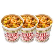 Nissin Instant Cup Noodles Soy Sauce Flavor (Pack of 3)