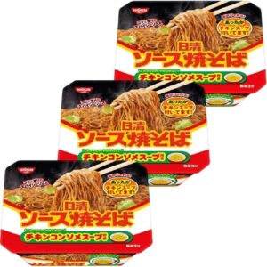 Nissin Sauce Yakisoba Japanese Instant Cup Fried Noodles (Pack of 3)