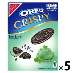 Oreo Crispy Mint Ice Cream Sandwich Cookie 24 Cookies x 5 Boxes
