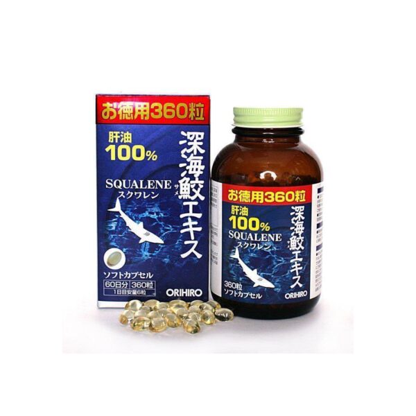 Orihiro Deep Sea Shark Extract Squalene Supplement 360 Capsules