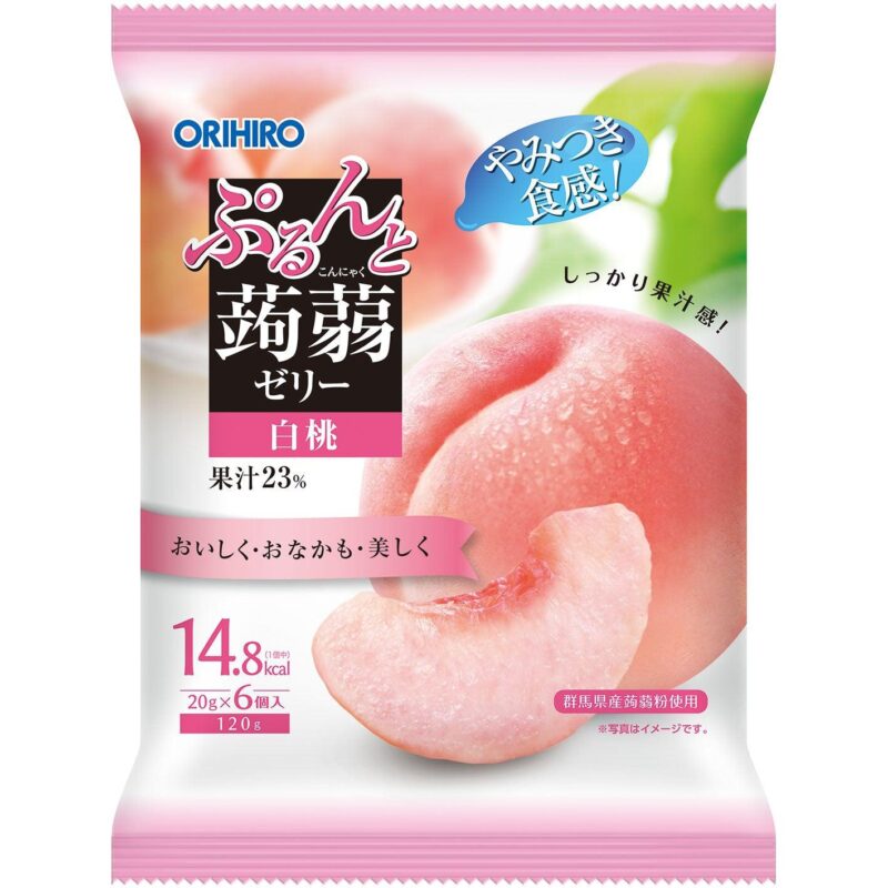 Orihiro Konjac Jelly Snack Peach Flavor 120g