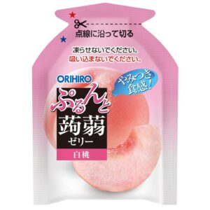 Orihiro Konjac Jelly Snack Peach Flavor 120g (Pack of 6)