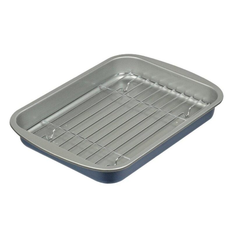 Pearl Metal Stainless Steel Tempura Tray Blue H-5067