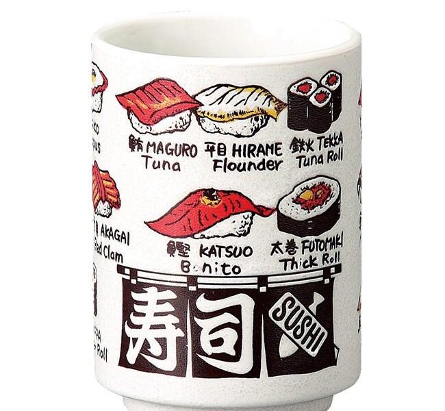 Sohogama Sushi Yunomi Cup Handmade Porcelain Tea Mug