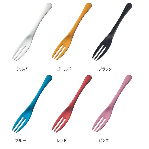 Todai Colored Aluminum Dessert Fork (Lightweight Cake Fork)