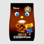 Tohato Bitter Caramel Corn Puff Snack 77g (Box of 12 Bags)