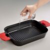 Uchicook Steam Grill with Glass Lid Red UCS16RD