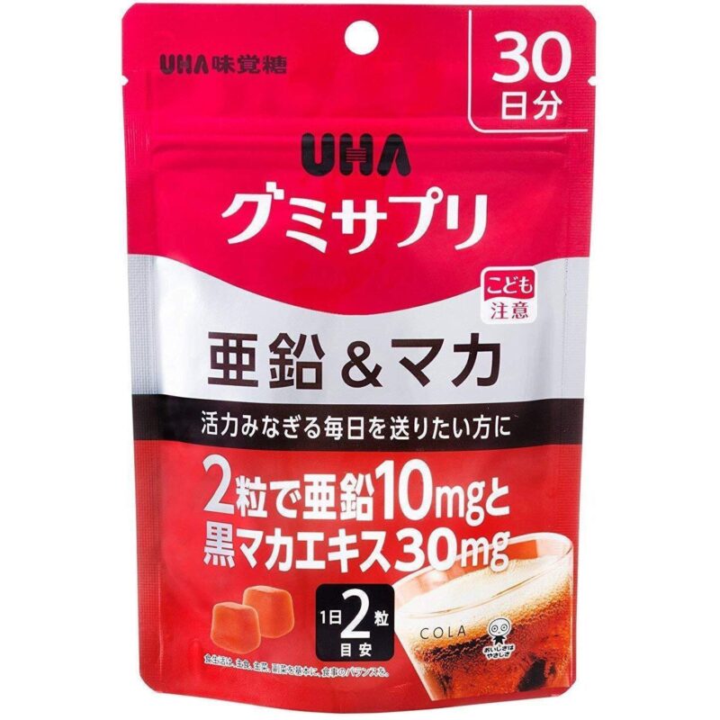 UHA Mikakuto Zinc & Maca Gummy Supplement Cola Gummies 60 ct.