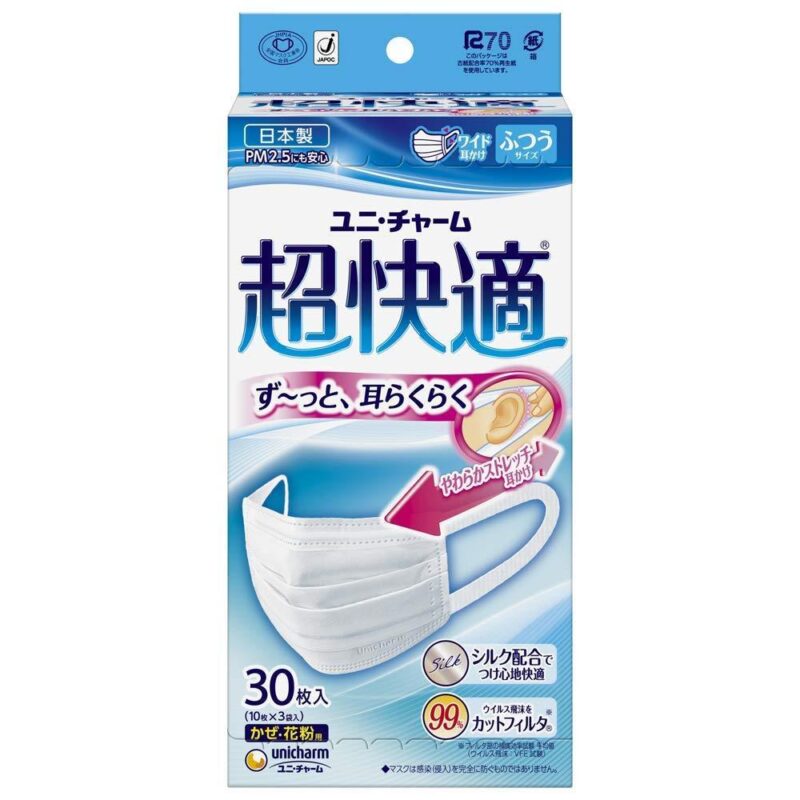 Unicharm Cho-Kaiteki Face Mask Regular Size 30 ct.