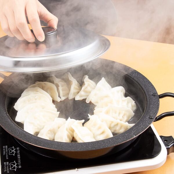 Wahei Freiz Gyoza Iron Pan (Japanese Dumplings Iron Pan with Lid) EM-045