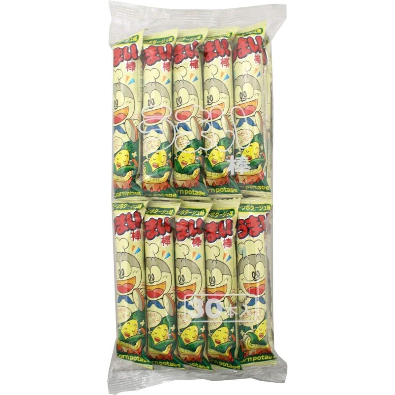 Yaokin Umaibo Corn Potage Corn Puff Snack (Pack of 30 Pieces)