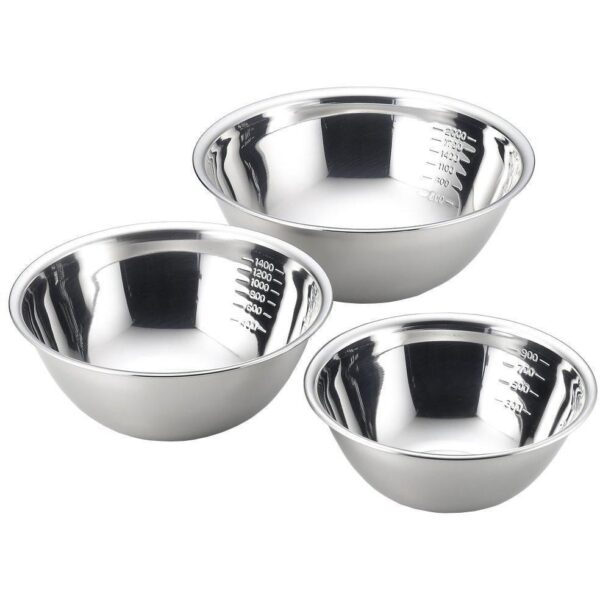 Yoshikawa Stainless Steel Measuring Bowls 3pcs Set SH6451