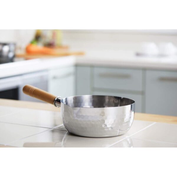 Yoshikawa Yukihira Saucepan Stainless Steel Pot 1.7 Quart 18cm YH6752