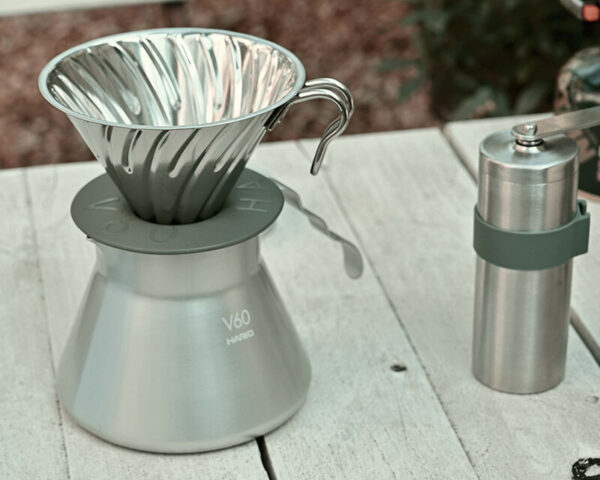 Hario V60 Metal Coffee Dripper – Reusable Stainless Steel Brewing Cone