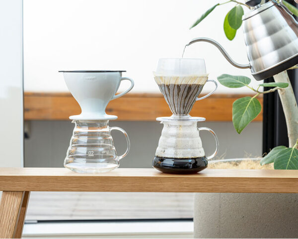 Hario W60 Coffee Dripper – Hybrid Pour Over Brewer with Resin and Mesh Filter