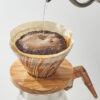 Hario V60 Glass Dripper Olive Wood Base – Stylish Pour Over Coffee Tool