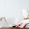 Hario V60 Glass Dripper Olive Wood Base – Stylish Pour Over Coffee Tool