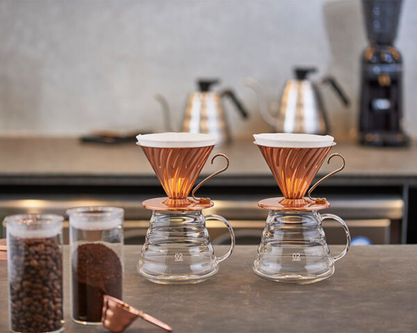 Hario V60 Copper Dripper 02 – Premium Metal Pour Over Coffee Brewer