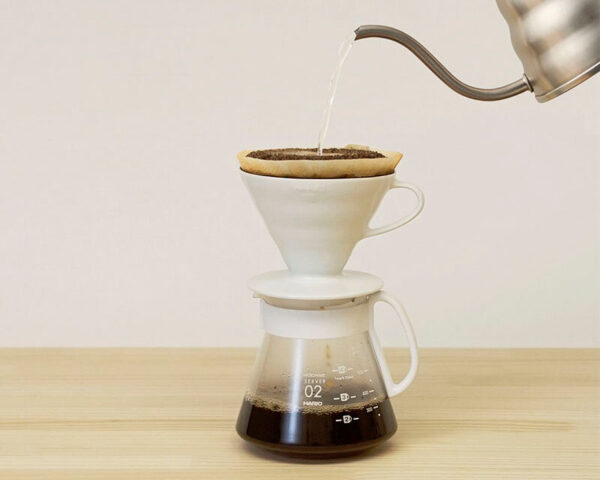 Hario V60 Ceramic Dripper 02 Set – Coffee Maker with Scoop and Server