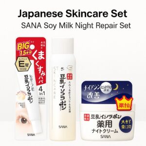 SANA_Soy_Milk_Night_Repair_Set_EyeCream_NightCream_Mist