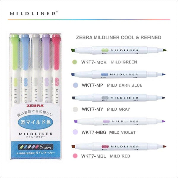 Zebra-Mildliner-5-Color-Cool-and-Refined-Set-Large